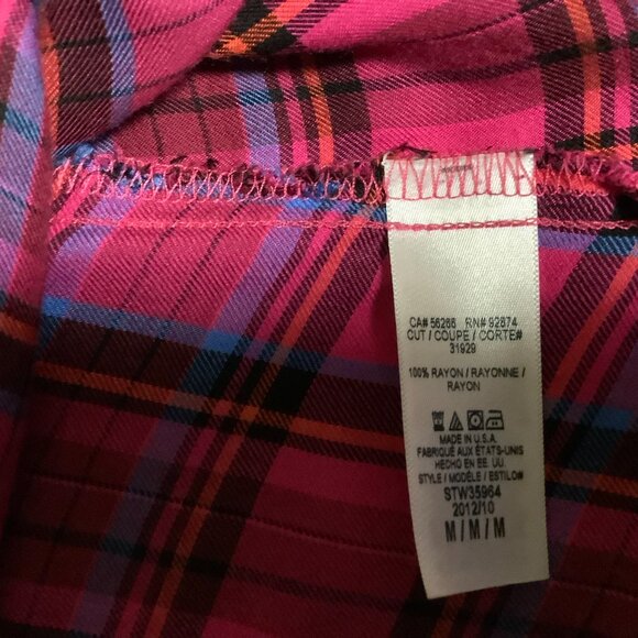 Splendid Tunic Top, pink & black, size medium - Picture 6 of 6